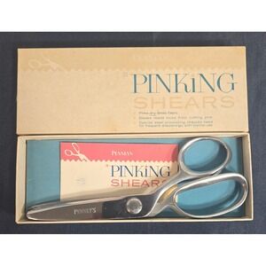 Vintage Penny's 7.25" PINKING SHEARS Scissors #309 In Original Box Made In USA